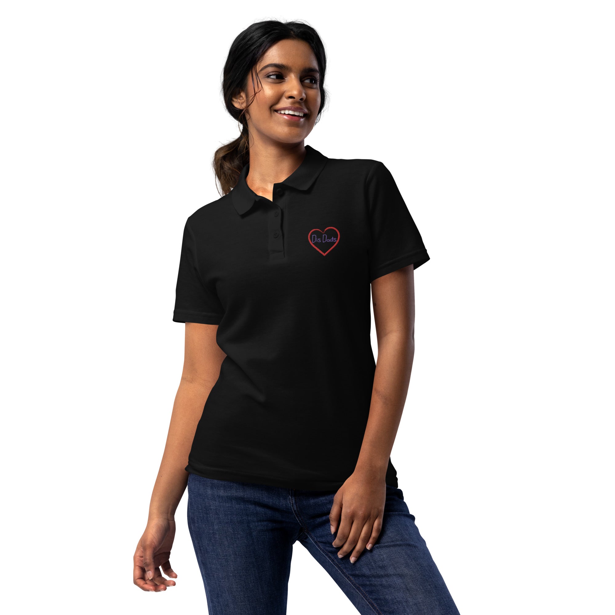 I LOVE Dis Dads Women’s Pique Polo Shirt | Mom Approved